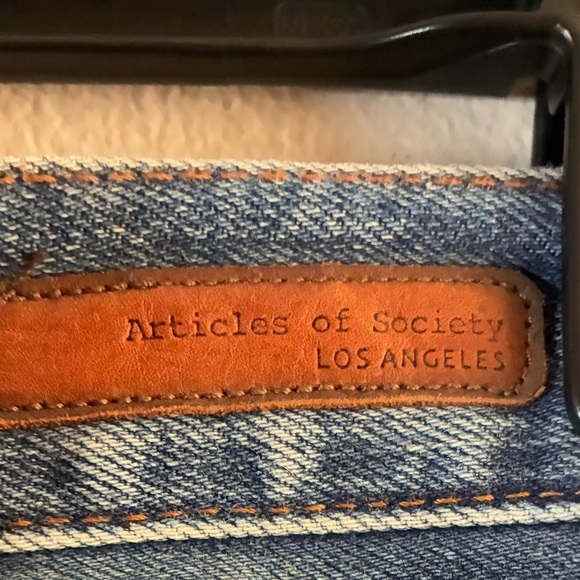 Articles of Society Blue Women's Ankle Skinny Slightly Distressed Denim Jeans 27 - Picture 10 of 16